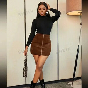 Dark brown skirt